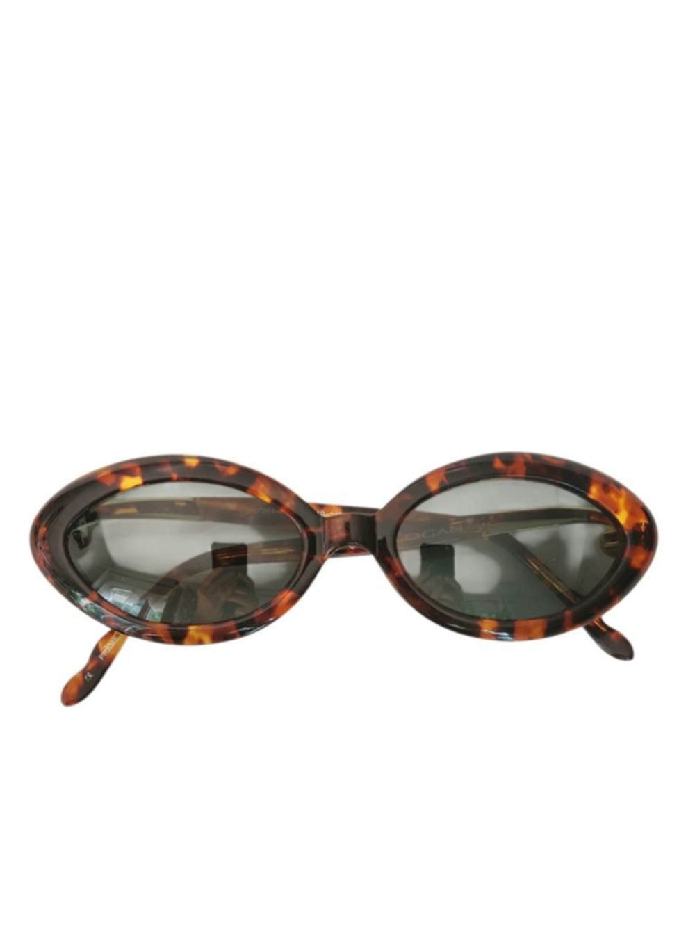 YVES COGAN Vintage Tortoiseshell Gold Green Lens Oval Sunglasses Y901 52 mm - Picture 2 of 11